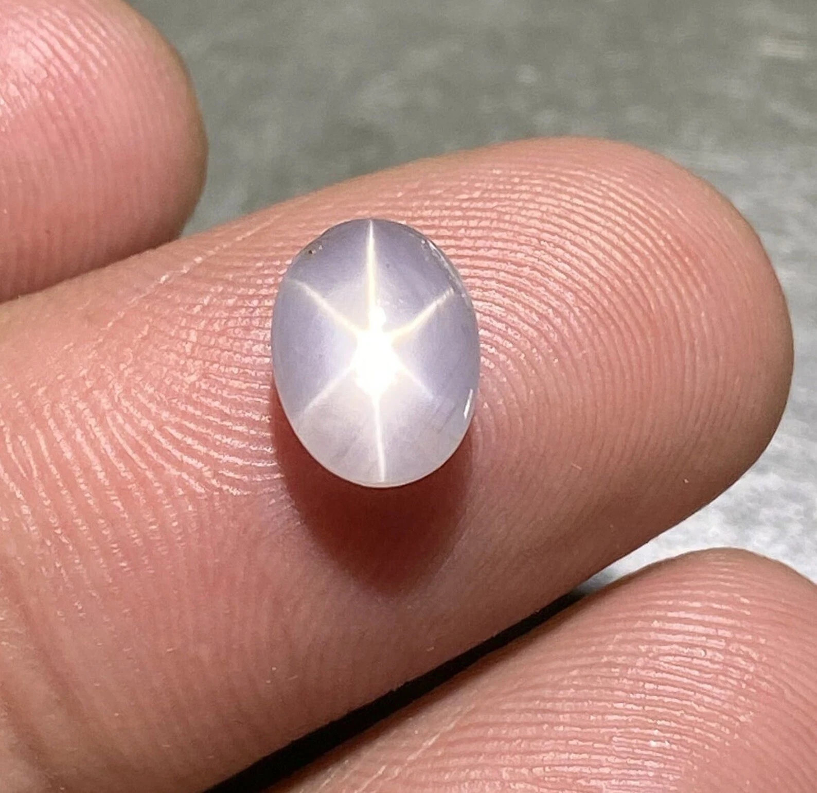 8.20Ct Natural 6-Rays White Star Sapphire Oval Cabochon Loose Certified Gemstone