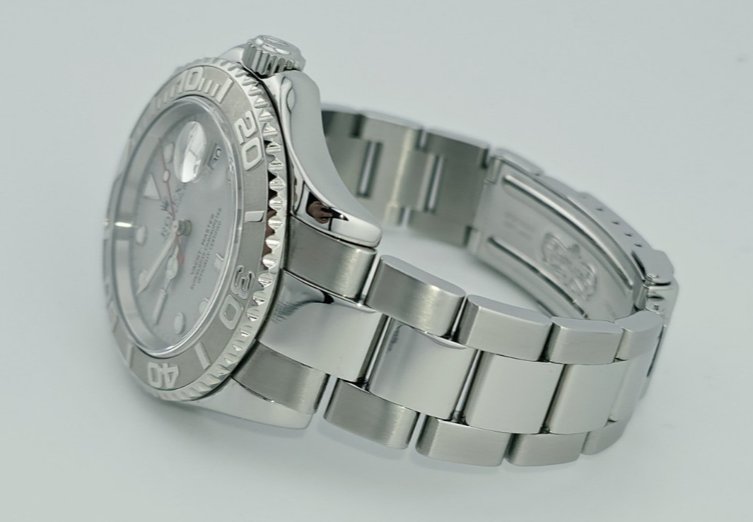 Rolex Yacht Master Oyster Perpetual Date Watch 40mm Platinum Automatic Men 16622