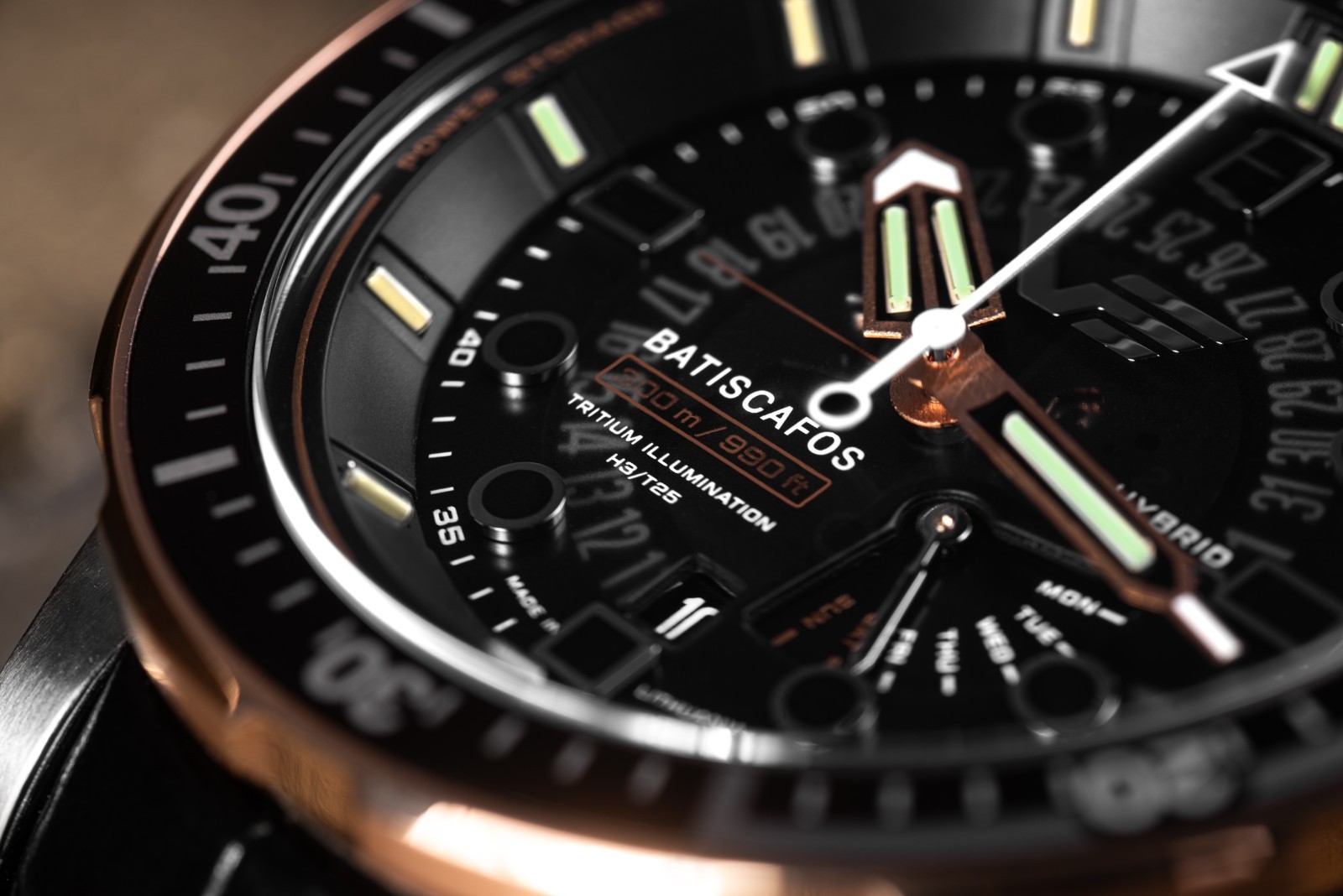 Vostok-Europe Batiscafos PX84-511E769 Hybrid Tritium 300M Dive Watch