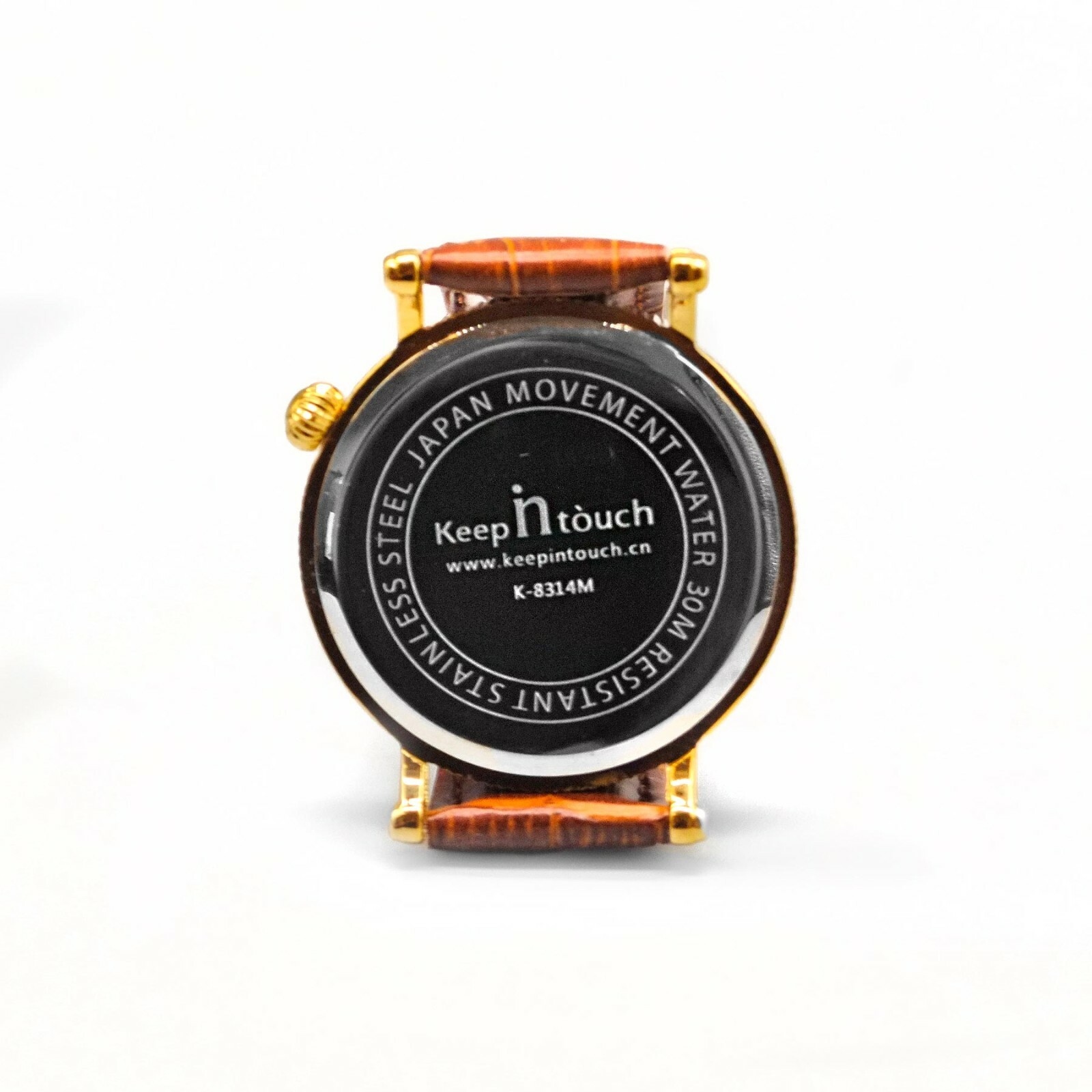 Gentleman’s Friend Yellow Gold Watch Brown Leather Strap Classic Luxury Style