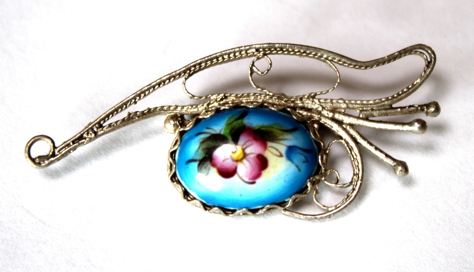 Vintage 1980 Russian Hand Painted Enamel Finift Jewelry Brooches 5 Variation #60