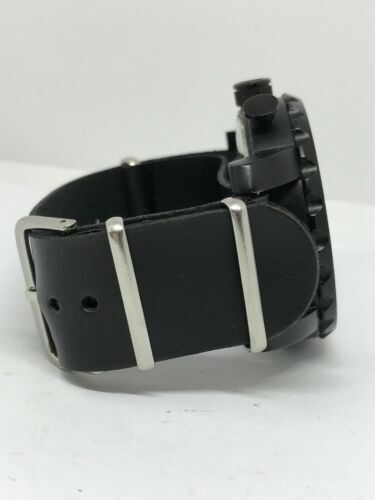 Fossil JR1354 Nate Chronograph Men’s Black Leather Analog Dial Quartz Watch Y56