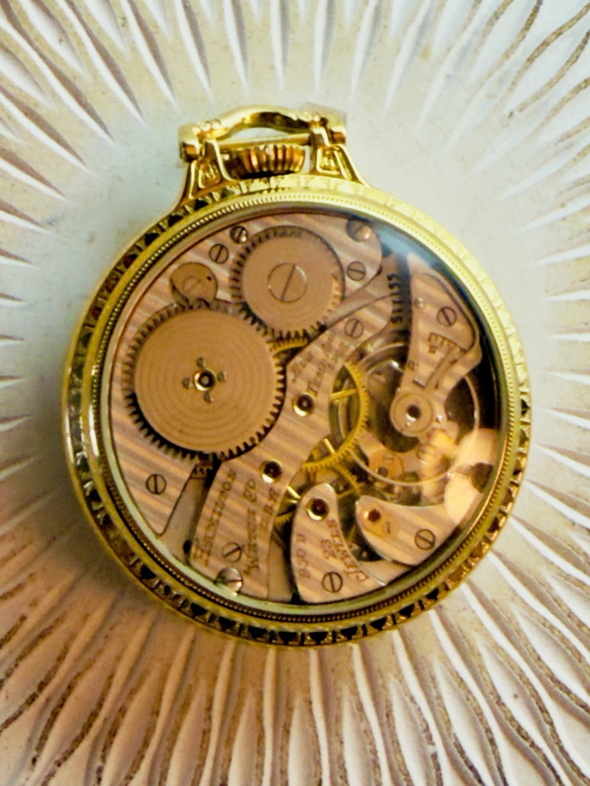 WOW 1952 Hamilton 16S 23J Grade 950B Display Mainliner Pocket Watch Great Runner