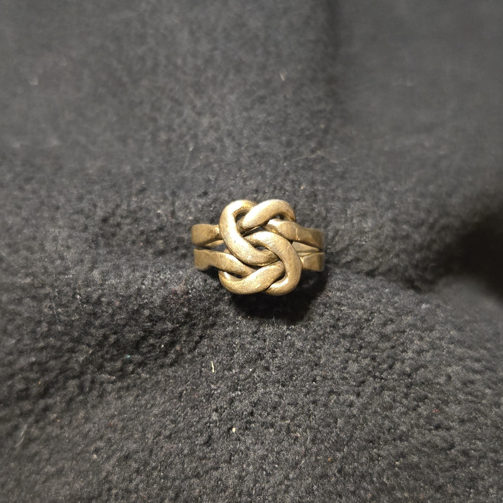 Vintage 925 Sterling Silver Celtic Knot Band Double Love Knot Ring Size 7