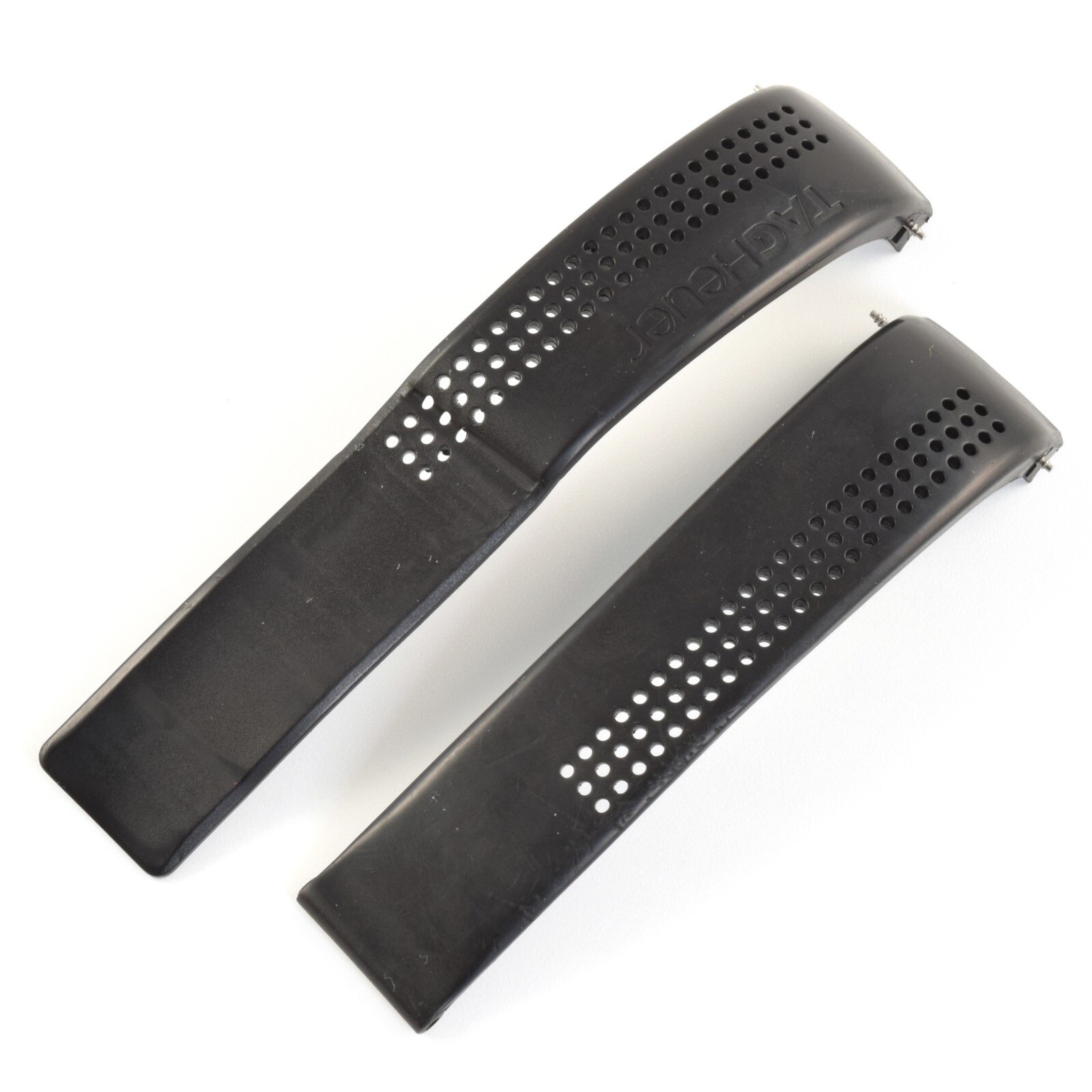 TAG Heuer Carrera 41mm Black Rubber 20mm to 18mm Wide Watch Strap FT6014, FT6040