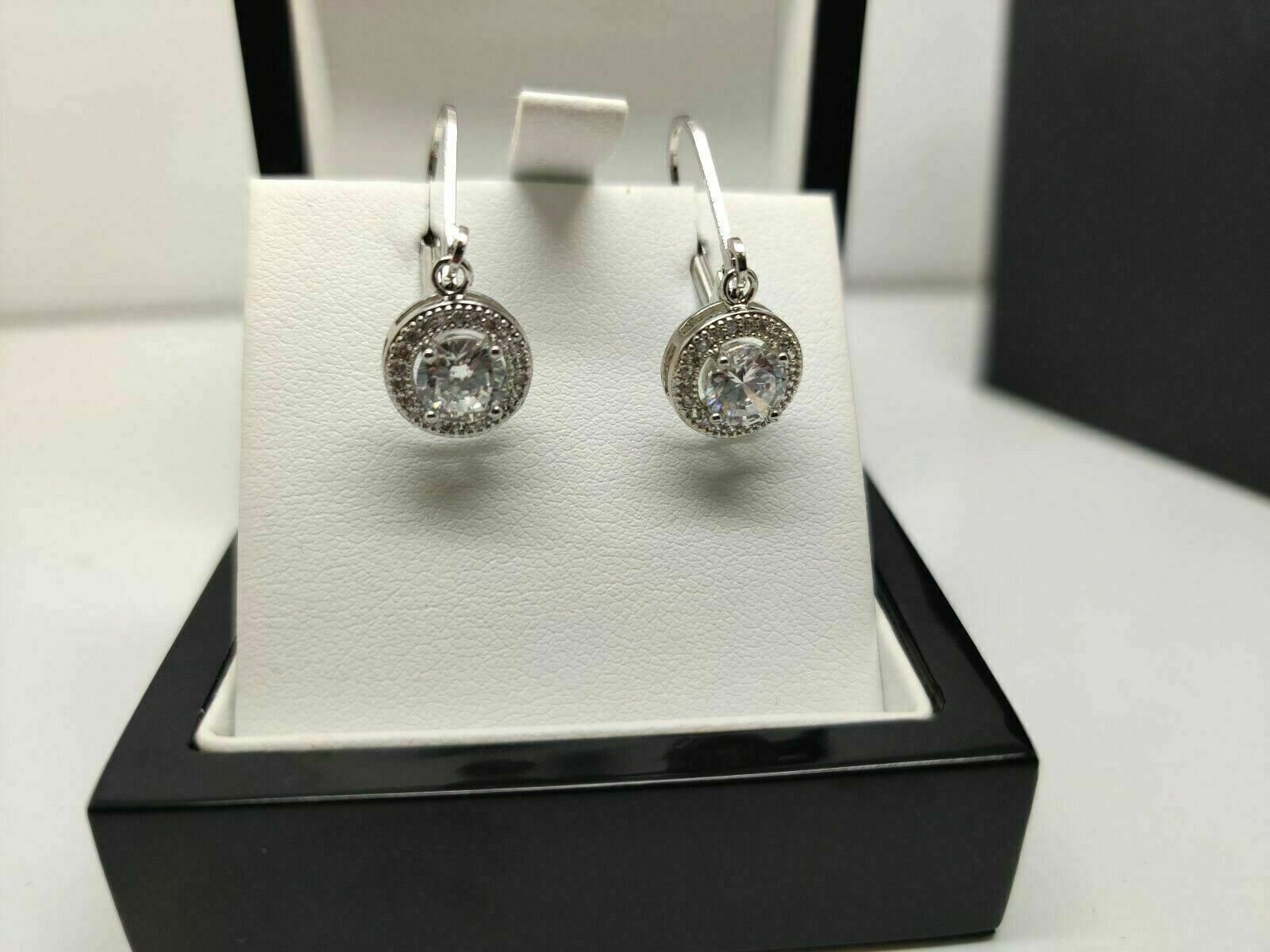 Created Diamond Round Cut Droplet Earrings Including Gift Box BUY 1 GET 1 FREE
