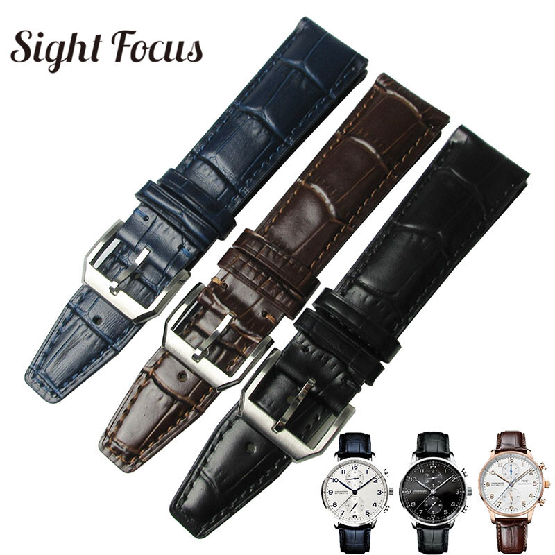 20mm Calf Skin Leather Watch Bands for IWC Big Pilot Portugieser Portguese Mark