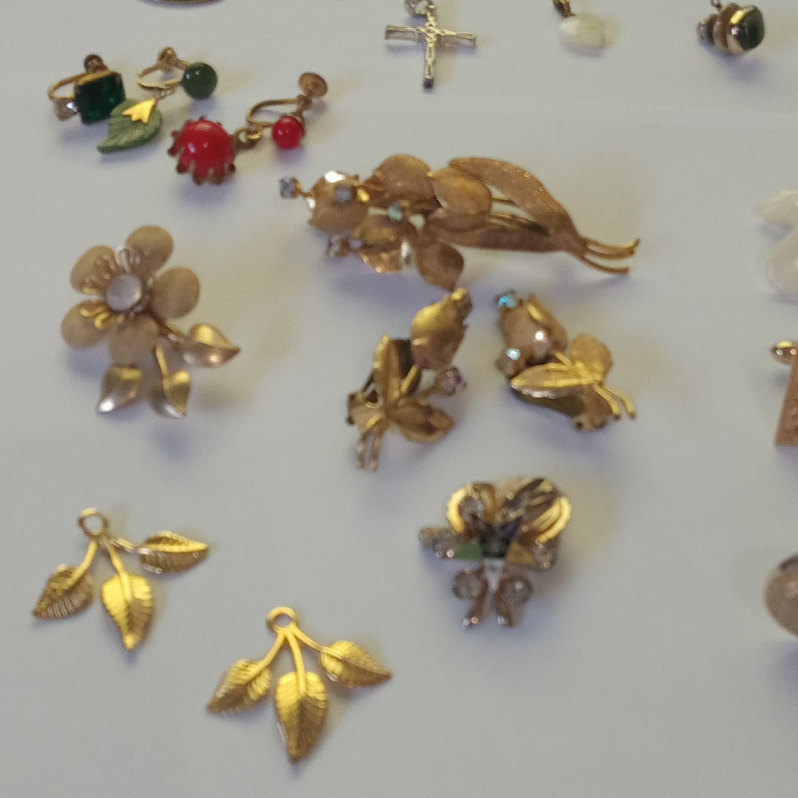 Vintage lot Of Jewelry Mixed Rings Earrings Bracelets CuffLinks Pins and more
