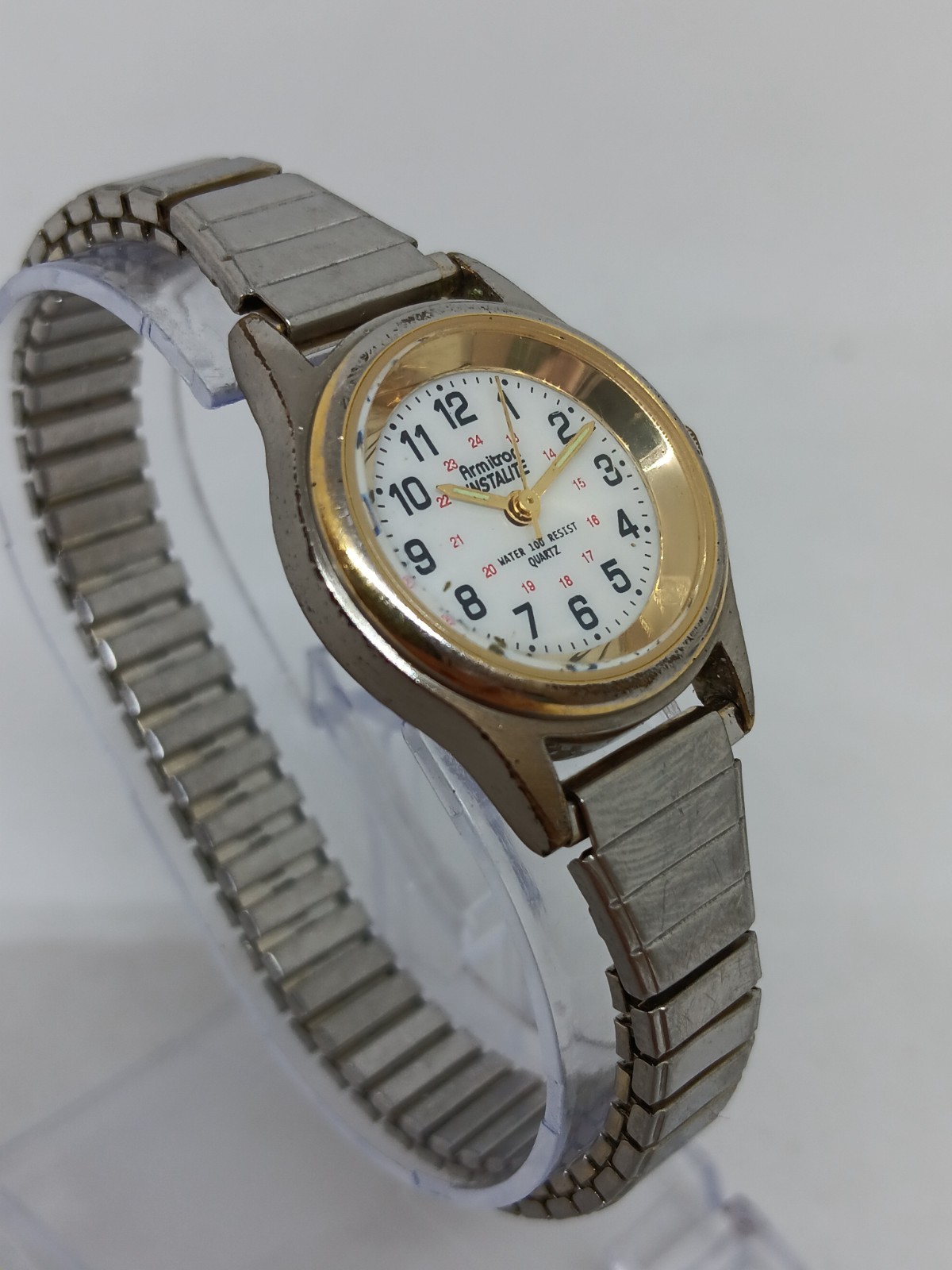 VINTAGE Armitron Instalite Women’s 26mm Two Tone Japanese Quartz Watch NEW BATT