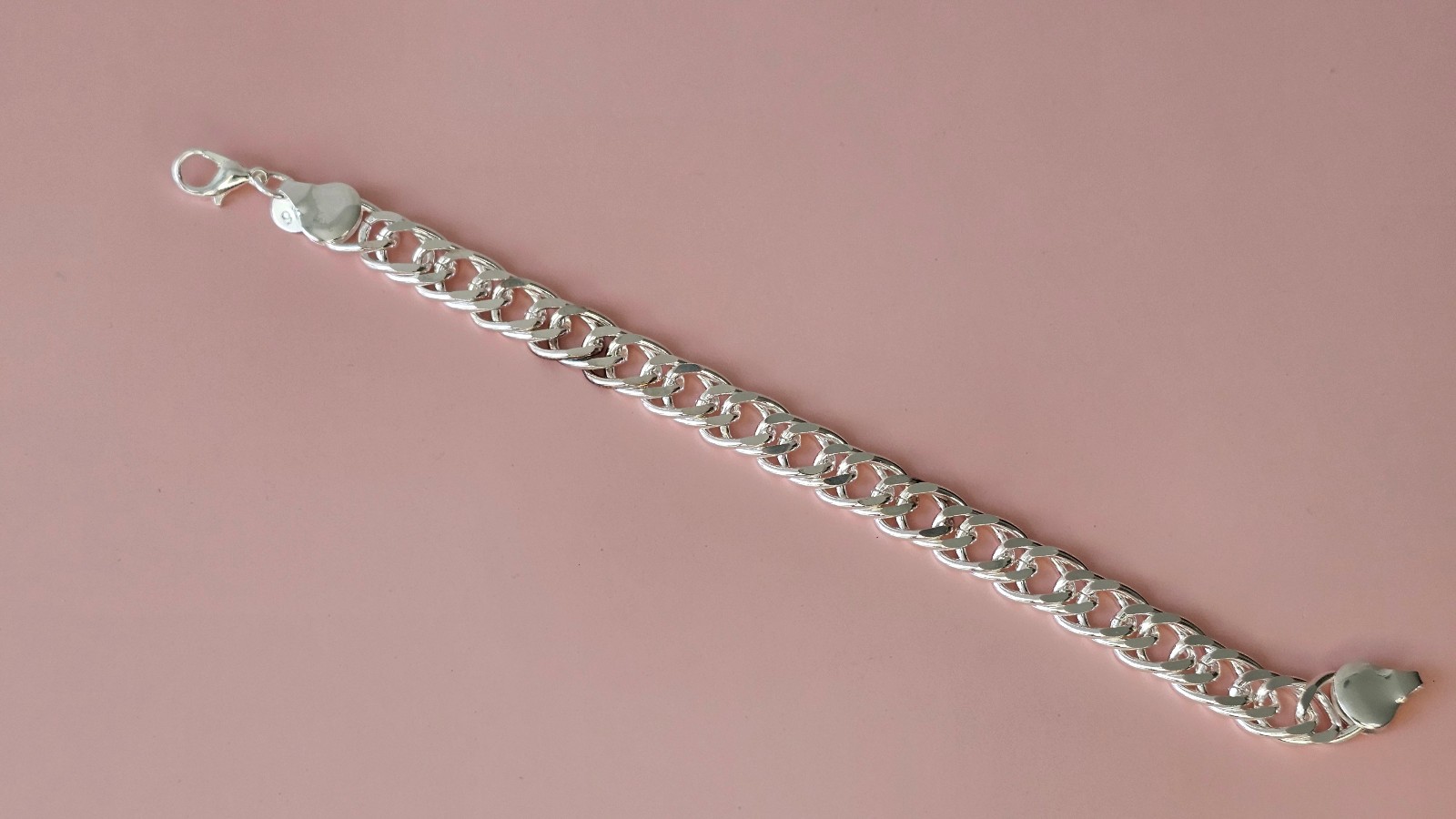 925 Sterling Silver Cuban Curb Bracelet 20cm + Gift Box