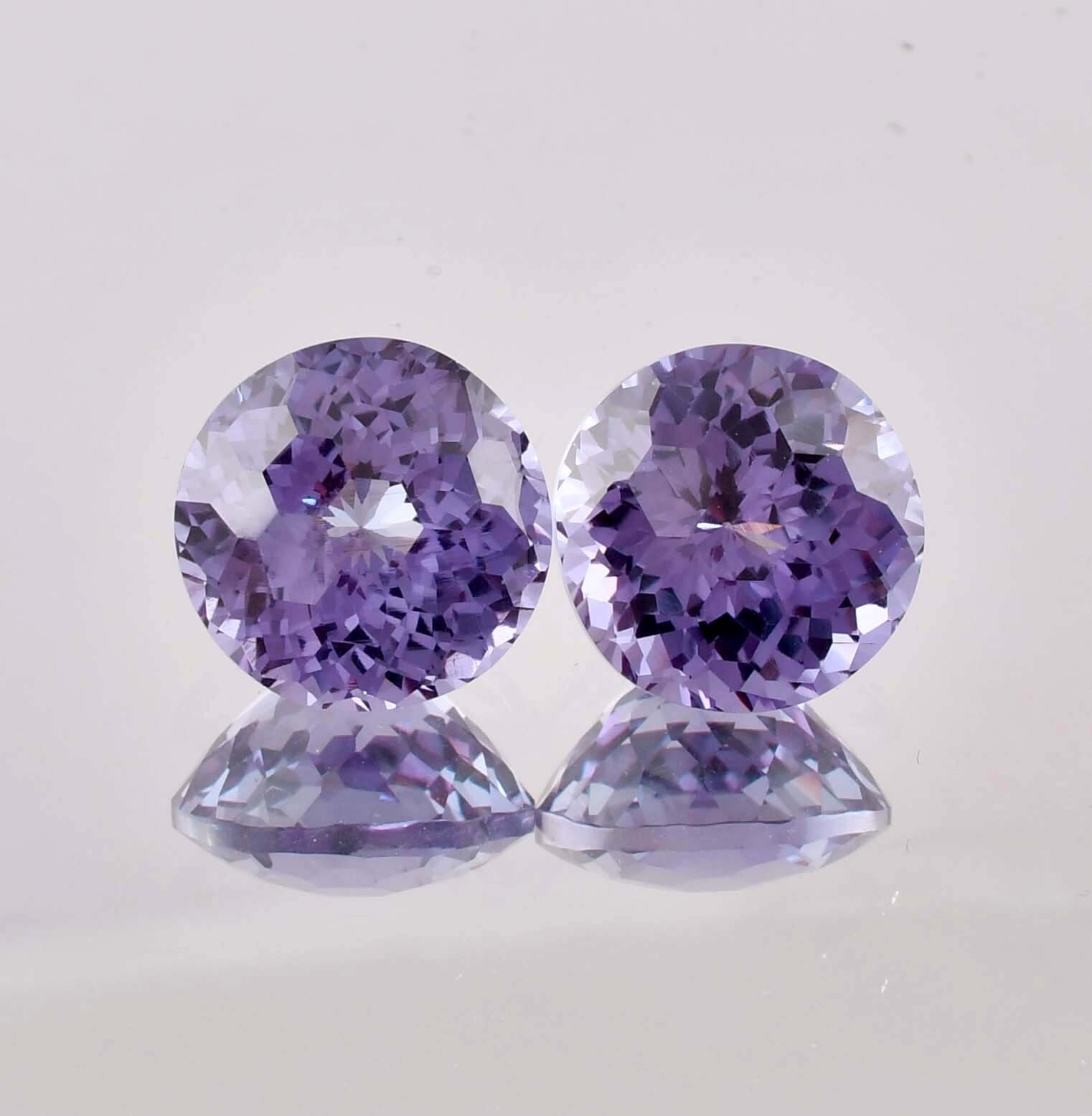 1 Pair 15 x 15 MM Flawless Natural Color Change Alexandrite Gems GIT Certified