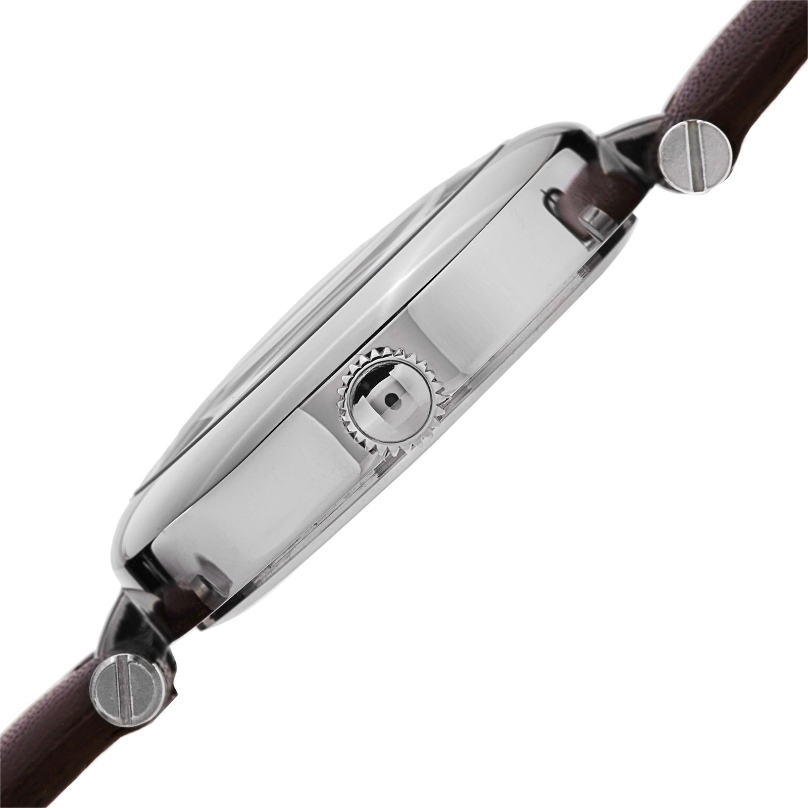 New Women’s Burgi BUR128BR Diamond Markers Brown Etched Flower Dial Strap Watch