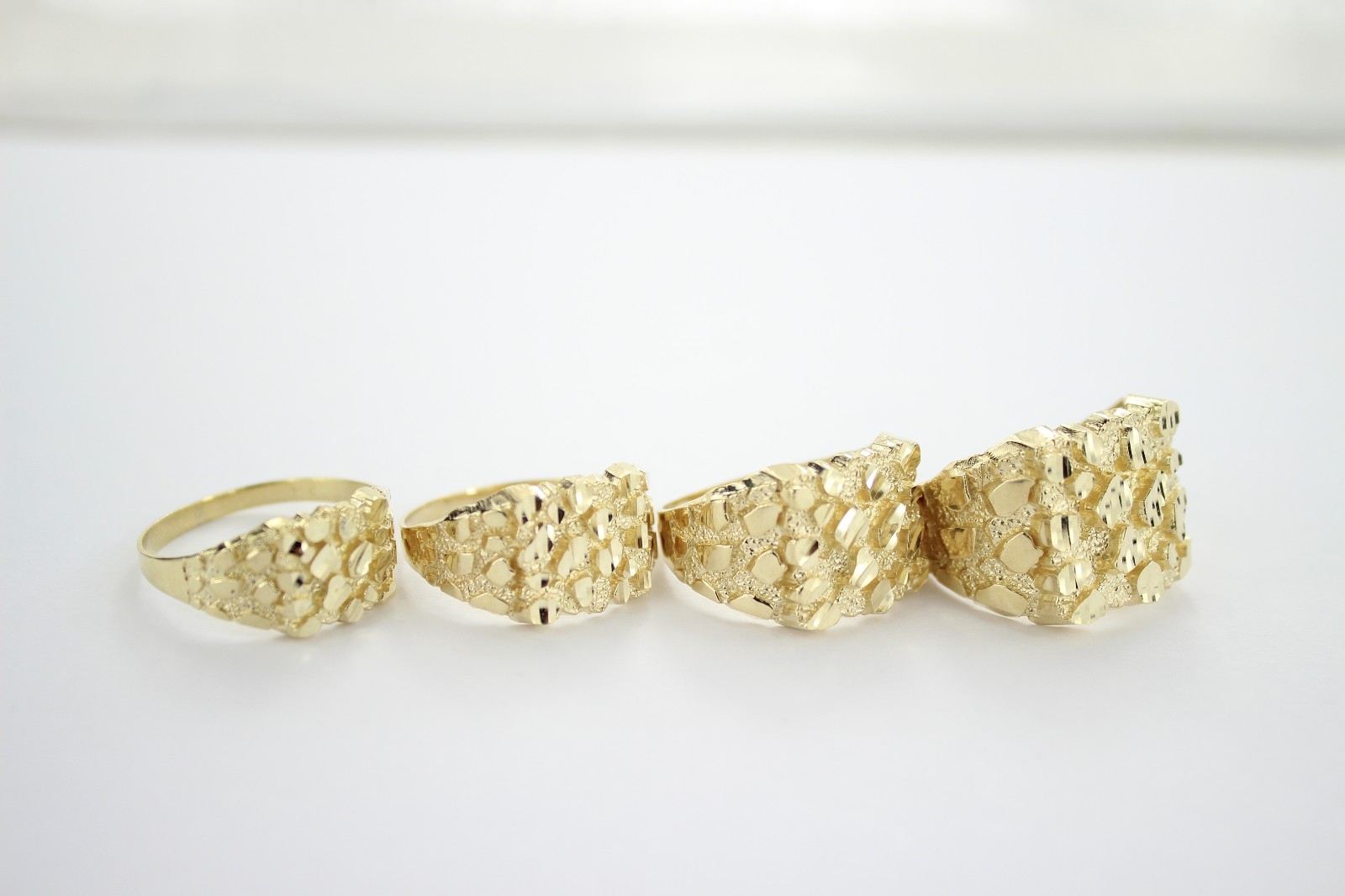 Authentic 14k Gold Nugget Ring Manly Small Medium Large Extra Large Sizes 6-13