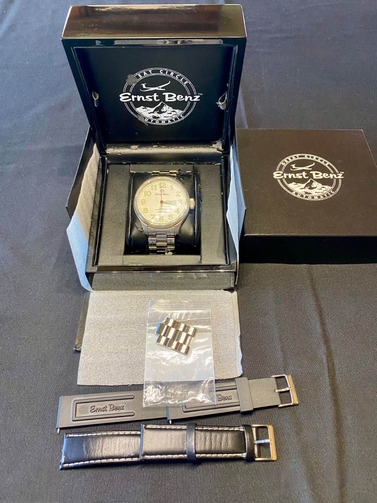 Ernst Benz 47mm ChronoSport Automatic 10200 – RARE White Face Dial Watch