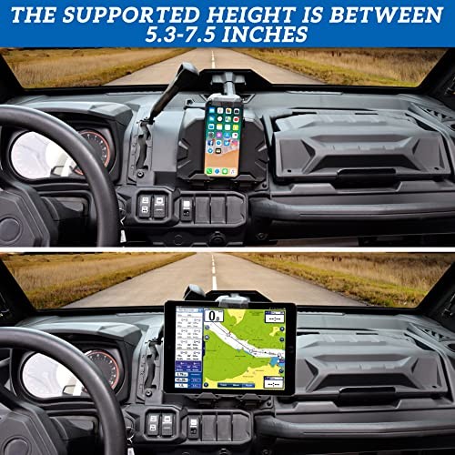 Electronic Device Holder with Storage Box Organizer Tray for Can Am Defender
