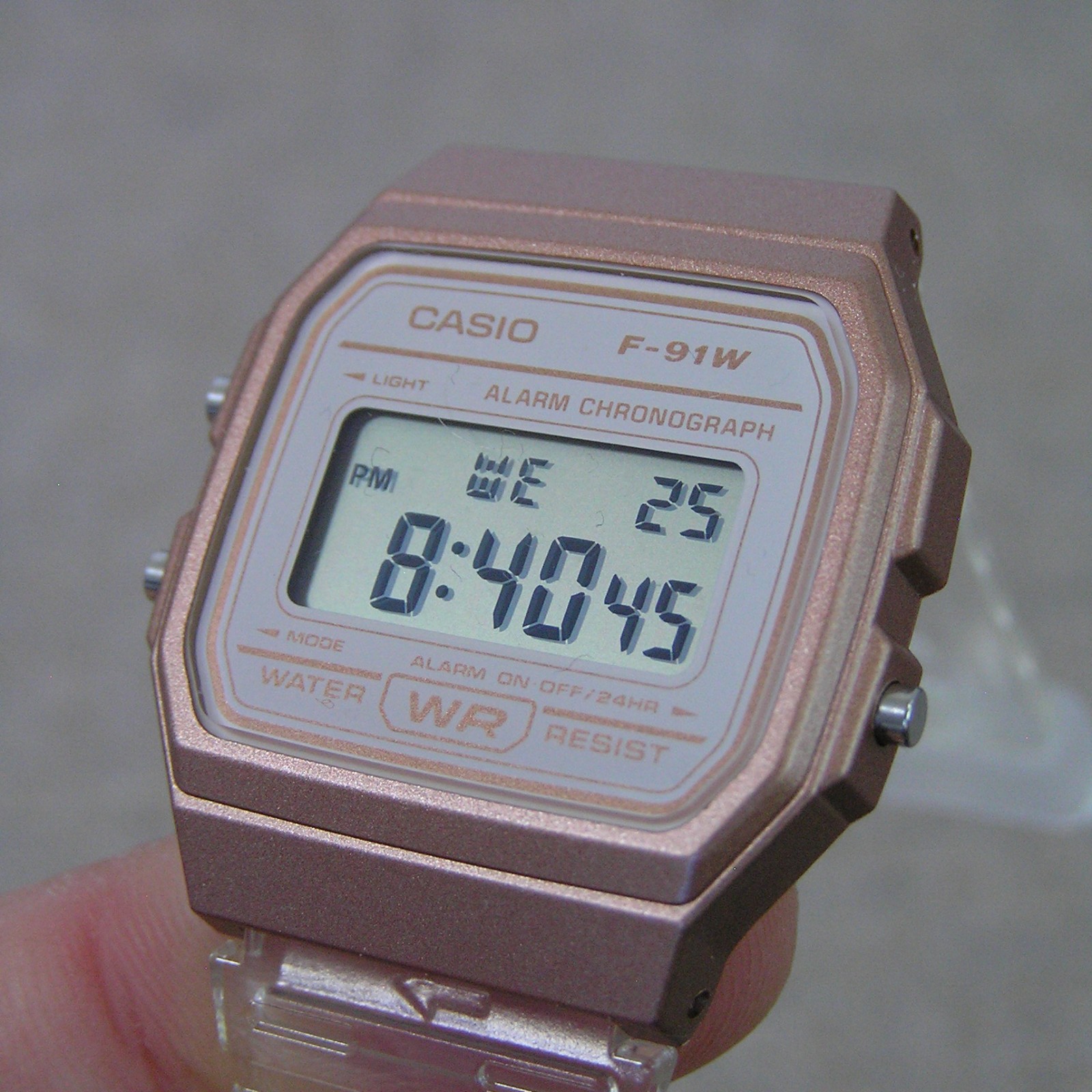 UK STOCK CASIO F-91WS-7A3JF Japan Exclusive Digital Watch Clear Imported Model