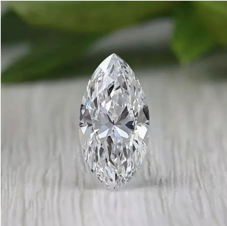 5 Pcs Loose CVD Lab Grown Diamond 3×5 mm Marquise D color, IF CLARITY Certified