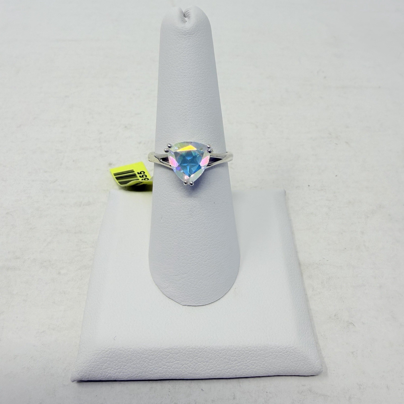 Shop LC Mercury Mystic Topaz Size 7 Split Ring in Sterling Silver 2.85 cts. 5372