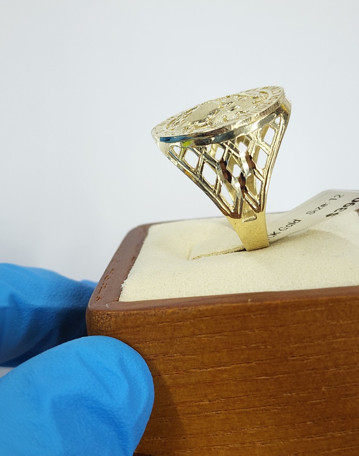 Men’s 10k Yellow Gold World Map Ring The World Is Yours Size 12 Resizeable