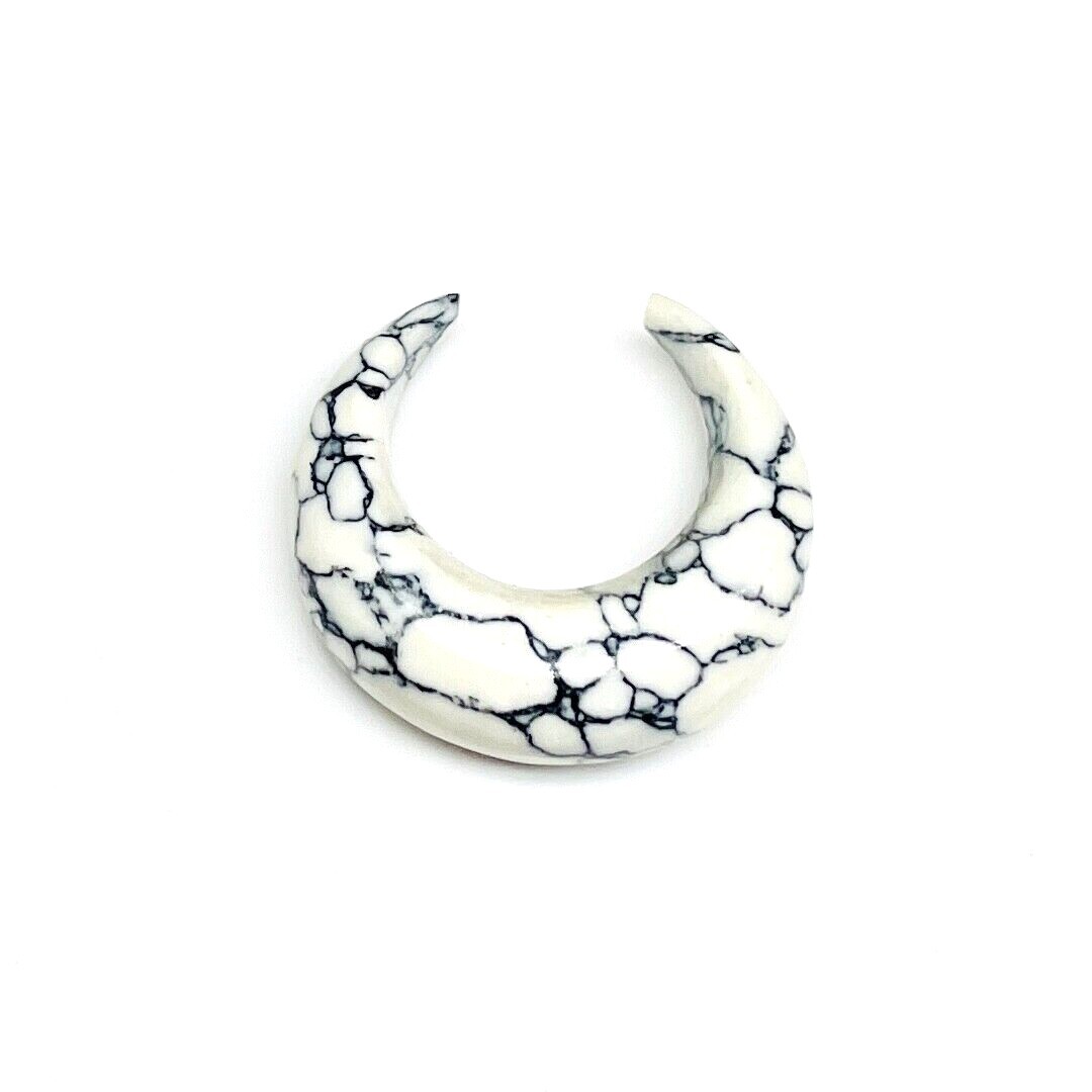 Howlite Septum Pinchers, Handmade size 12g(2mm) to 5/8” & Custom Available