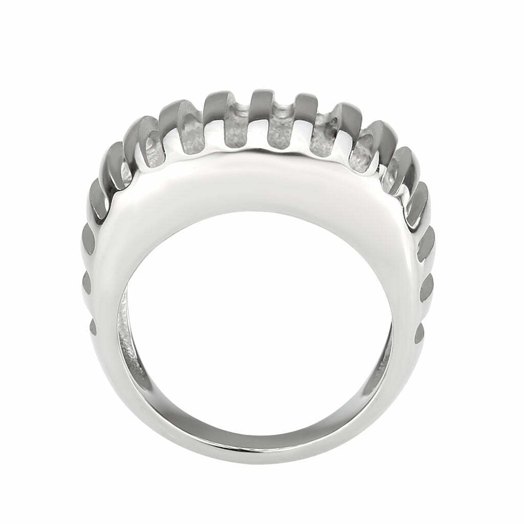 TK3805 – High polished (no plating) Stainless Steel Ring with NoStone in No