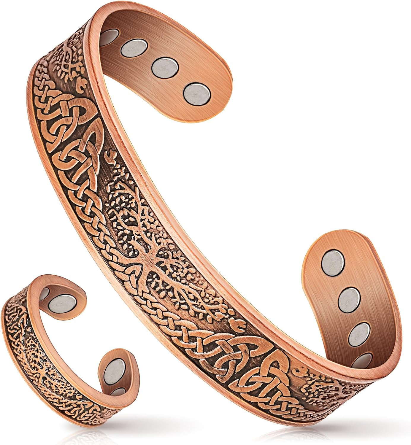 Copper Bracelet for Men & Women,12X Strength Magnetic Bracelets & Lymphatic Drai