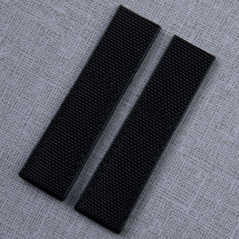 22 24mm Nylon Rubber Watch Band Strap Fits Breitling NAVITIMER WORLD Avenger