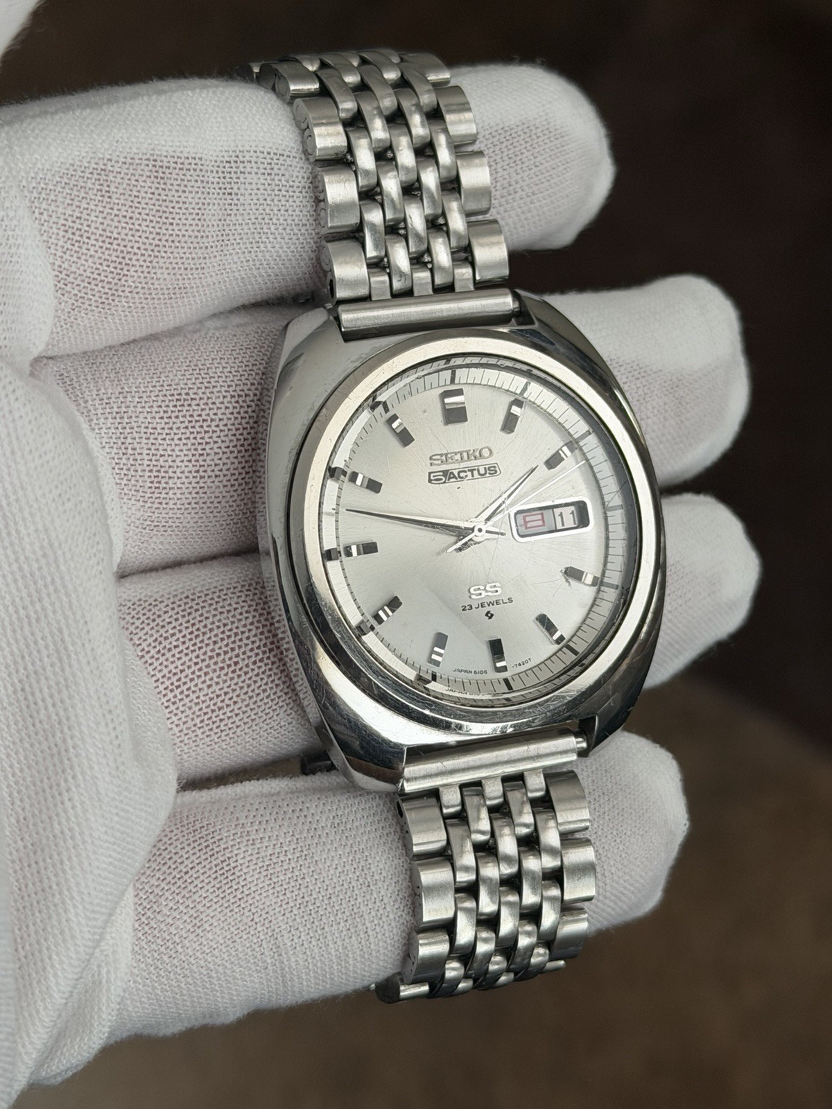 Rare Vintage Seiko 5 Actus 6106-7420 Men’s Automatic Dress Sports Watch JDM 60s