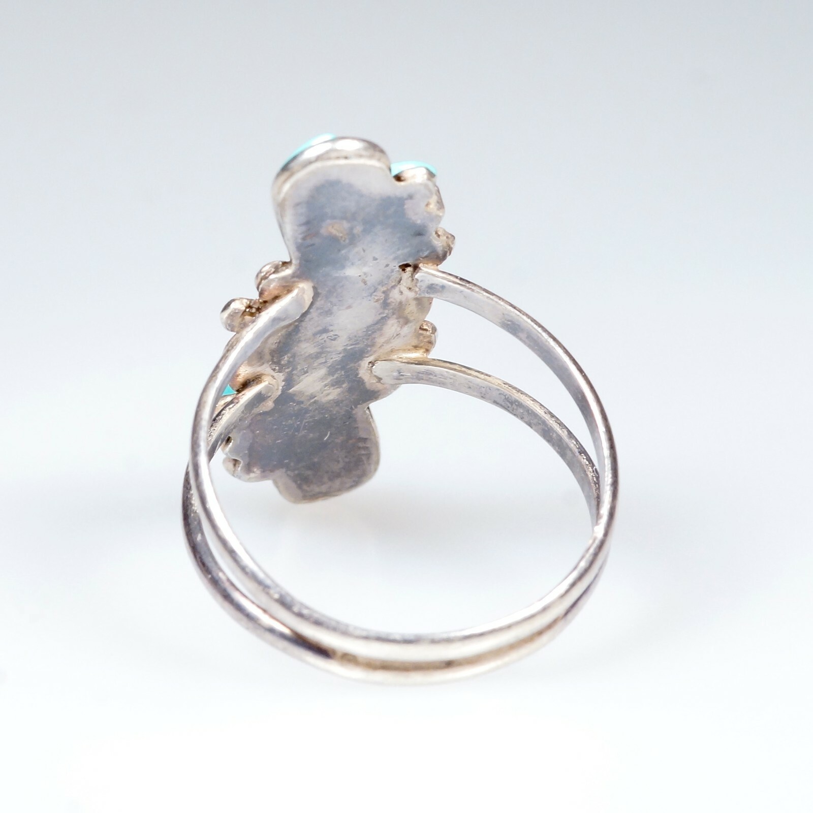 Mexico Designer Ring 925 Silver Turquoise Mexico Modernist Silver Native Taxco