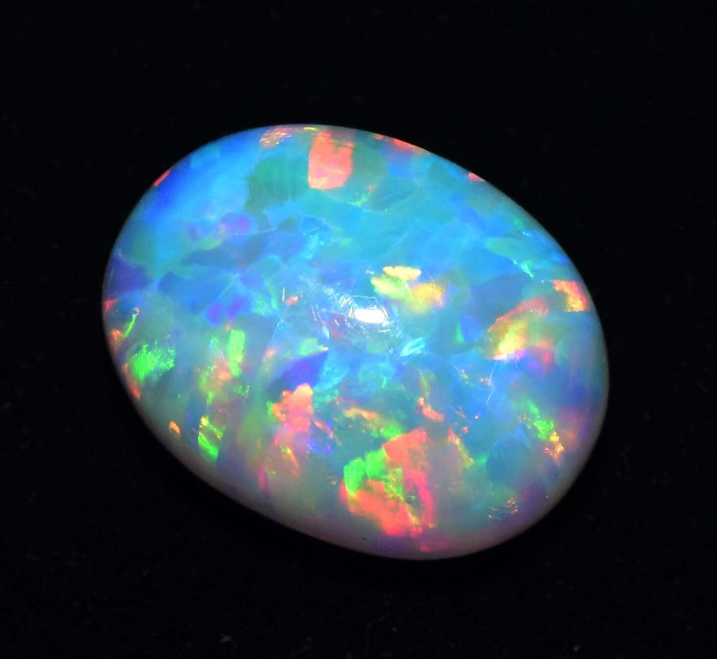 Natural Ethiopian Fire Opal 8.15 CT Certified Play Of Color 14 X 11 MM Gemstone