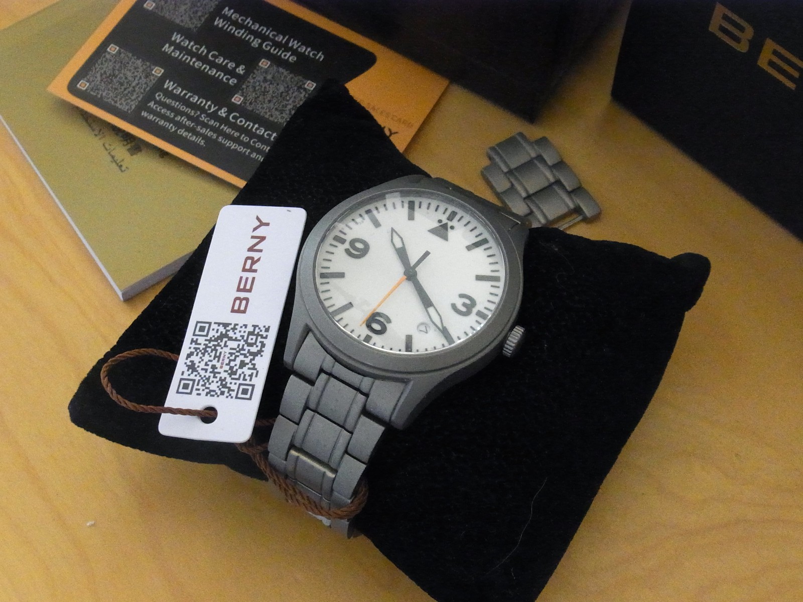 BERNY Full Titanium Automatic Watch for Men Sapphire AR Coated 10Bar