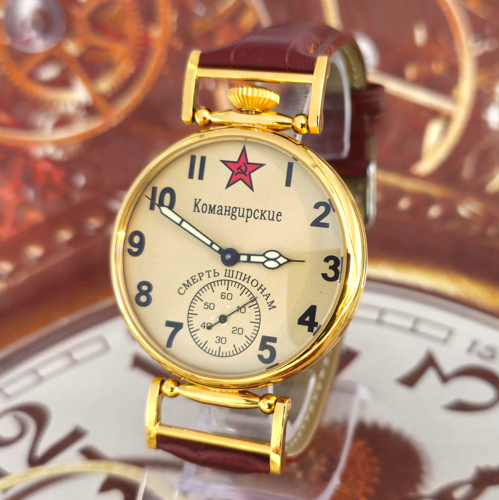 Vintage Watch USSR MARRIAGE MOLNIJA Komandirskie 3601 Soviet mechanism 15 Jewels