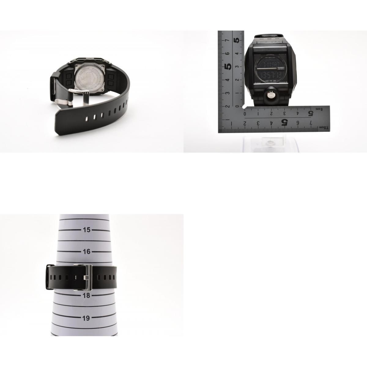 Casio G SHOCK G 8100 Quartz Digital Watch Black LCD Stainless Case Resin Belt Me