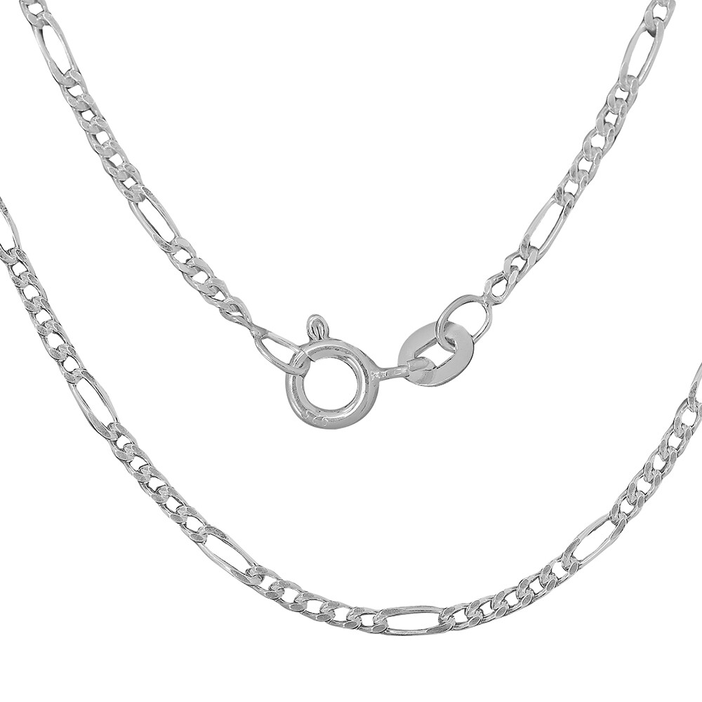 18″ 925 Sterling Silver Cable Chain Necklace Strong, Classic Shiny Link DGC1025