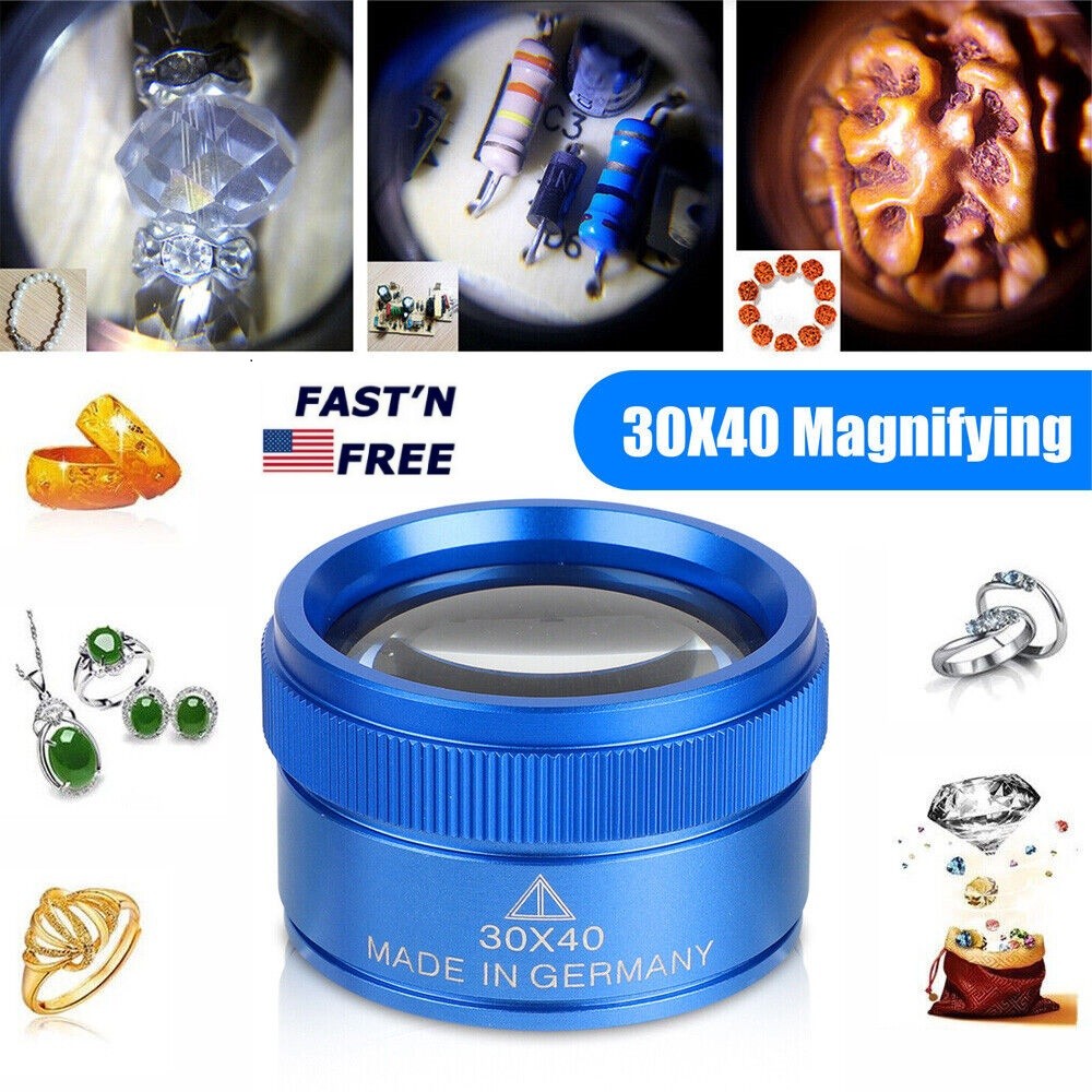 New 40X30 Magnifying Loupe Jewelry Eye Glass Magnifier Jewelers Loop Pocket USA