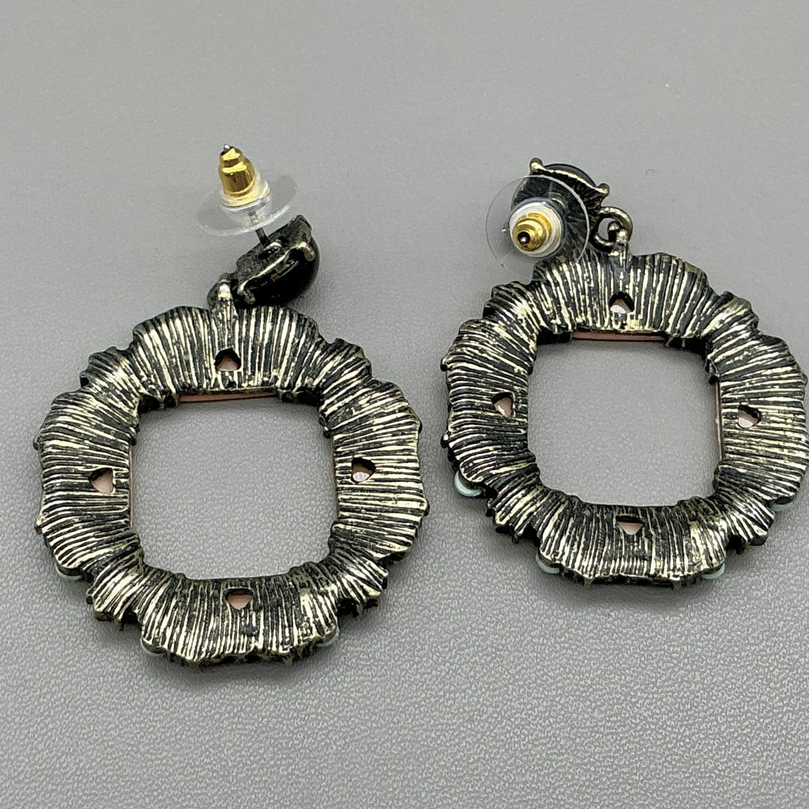 Earrings Multicolor Resin Rhinestone Circle Dangle Drop Womens Statement Jewelry
