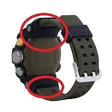 Casio Watch Parts GG-B100 Set 6H/12H Sides. Cover End Pieces Watchband Attachers