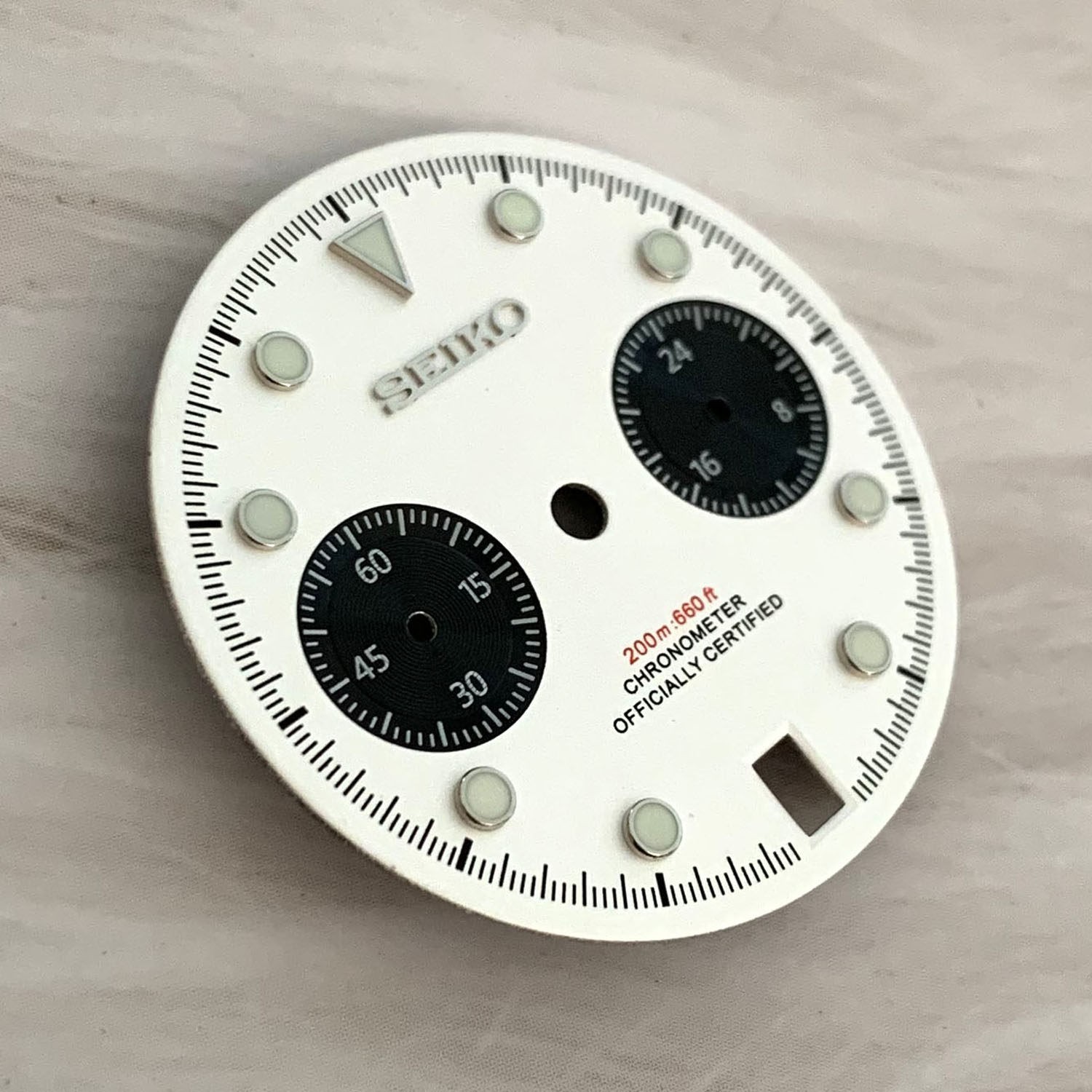 29.5mm Multi-functional Watch Dial Green Luminous for VK64 Movement Watch Parts