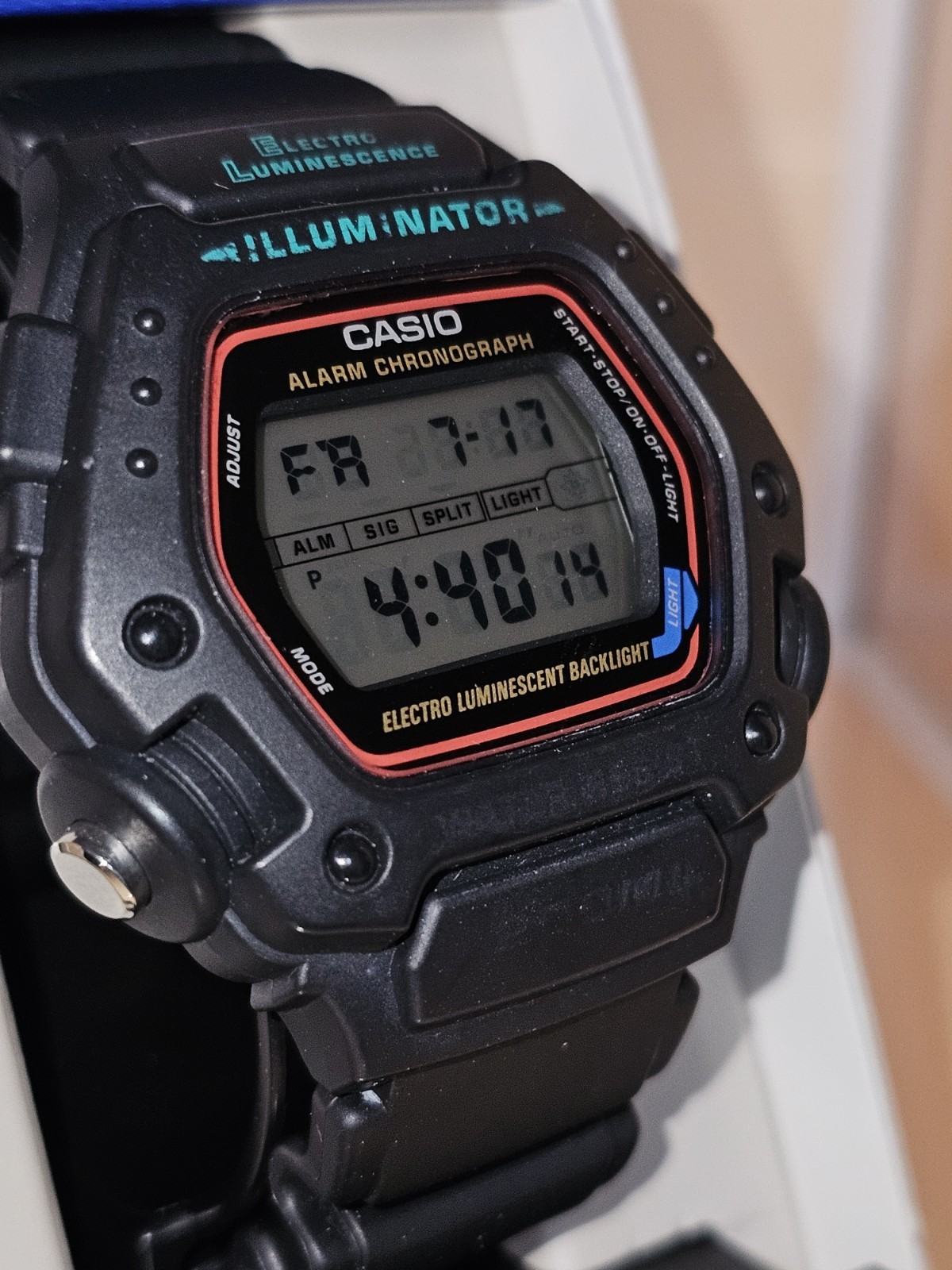 Casio Illuminator Digital Quartz Alarm Chronograph Backlight Black Resin