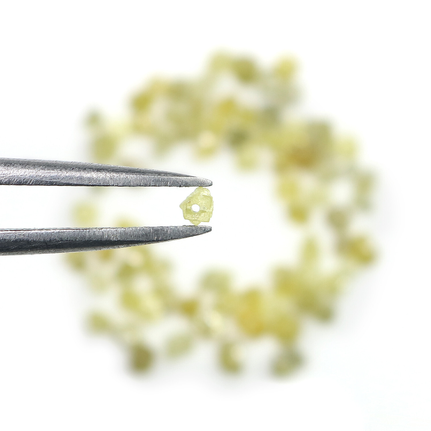 Natural Loose Rough Diamonds Drilling Bead Shape Yellow Color 4.00 ct Lot Q77