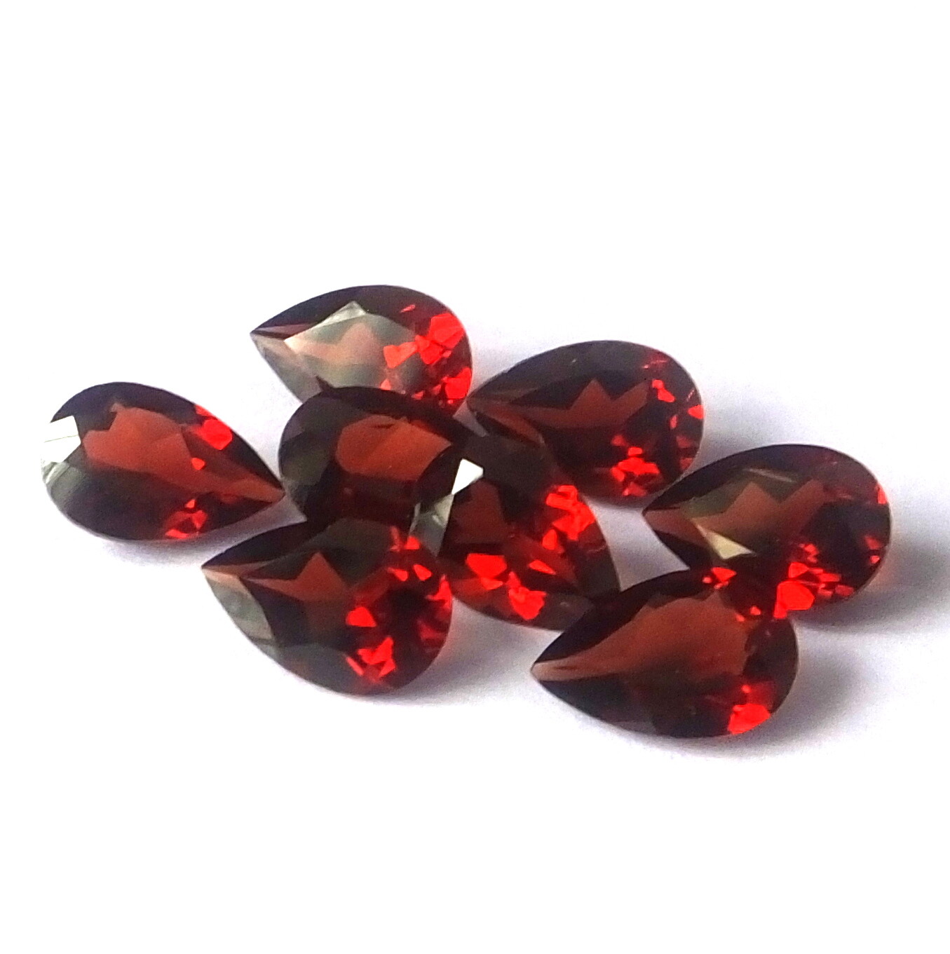 AAA+ Natural Red Garnet 5X7 mm Pear Faceted Calibrated Wholesale Loose Gemstone