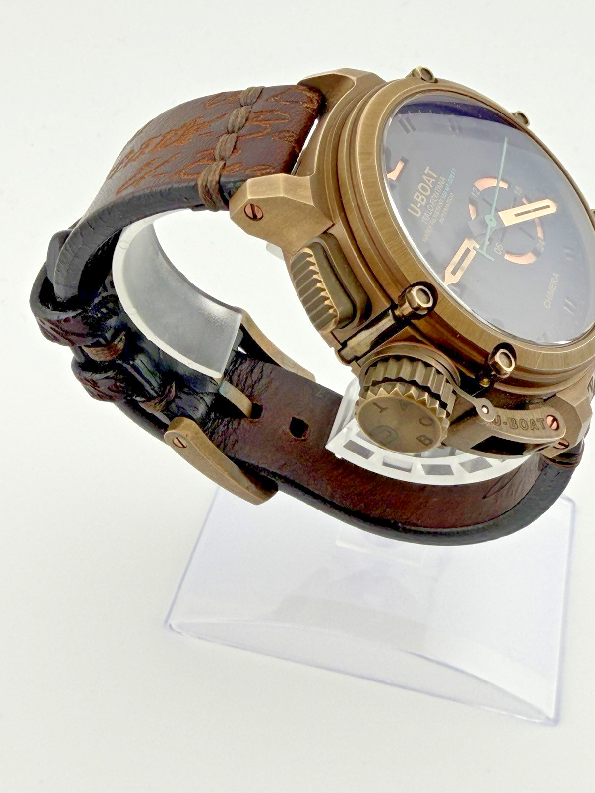 U-BOAT Chimera 46mm Bronze Auto – ETA2824-2 – Brown Leather Strap