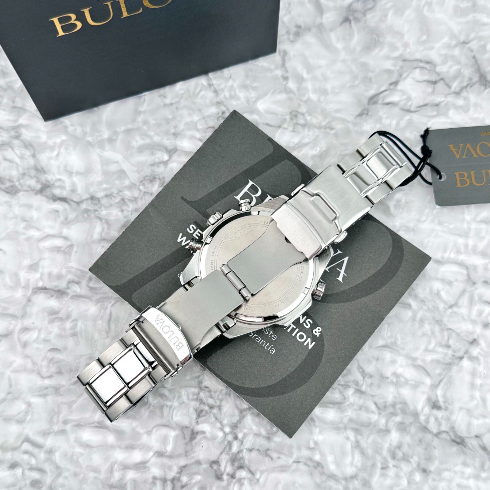 Bulova Classic Marine Star 96B256 Bule Dial Quartz Chronograph Men’s Watch 43MM