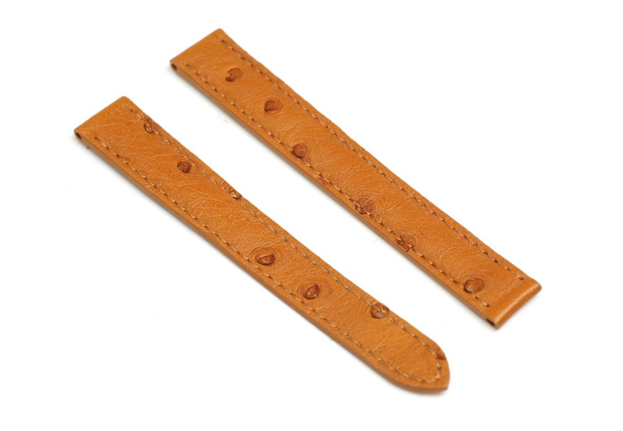 Cartier Golden Brown Ostrich Leather Strap 13/12mm, KD28GG57