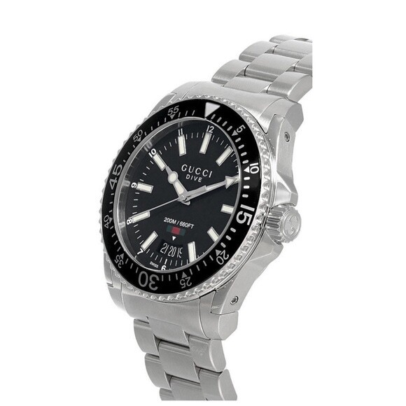 Gucci Dive 40mm Silver Stainless Steel Case with Silver Stainless Steel Band…