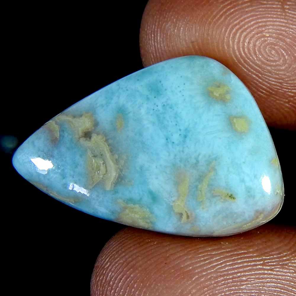25.05 CT Natural Dominican Nice Blue Larimar Stone Fancy Cabochon