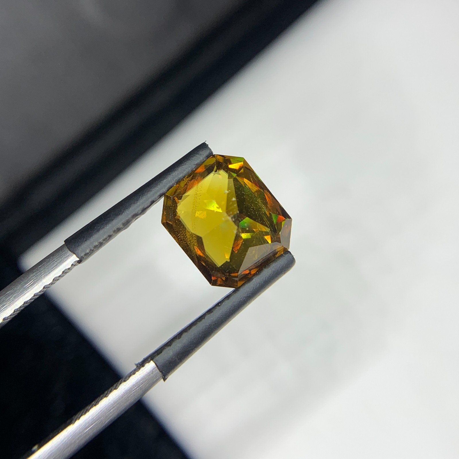 3.54 Carat Natural Brown Sphene Octagon Shape Faceted Loose Gemstone