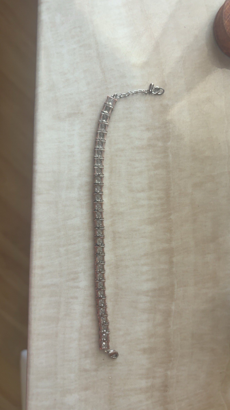 CZ tennis bracelet, Lobster, Adjustable