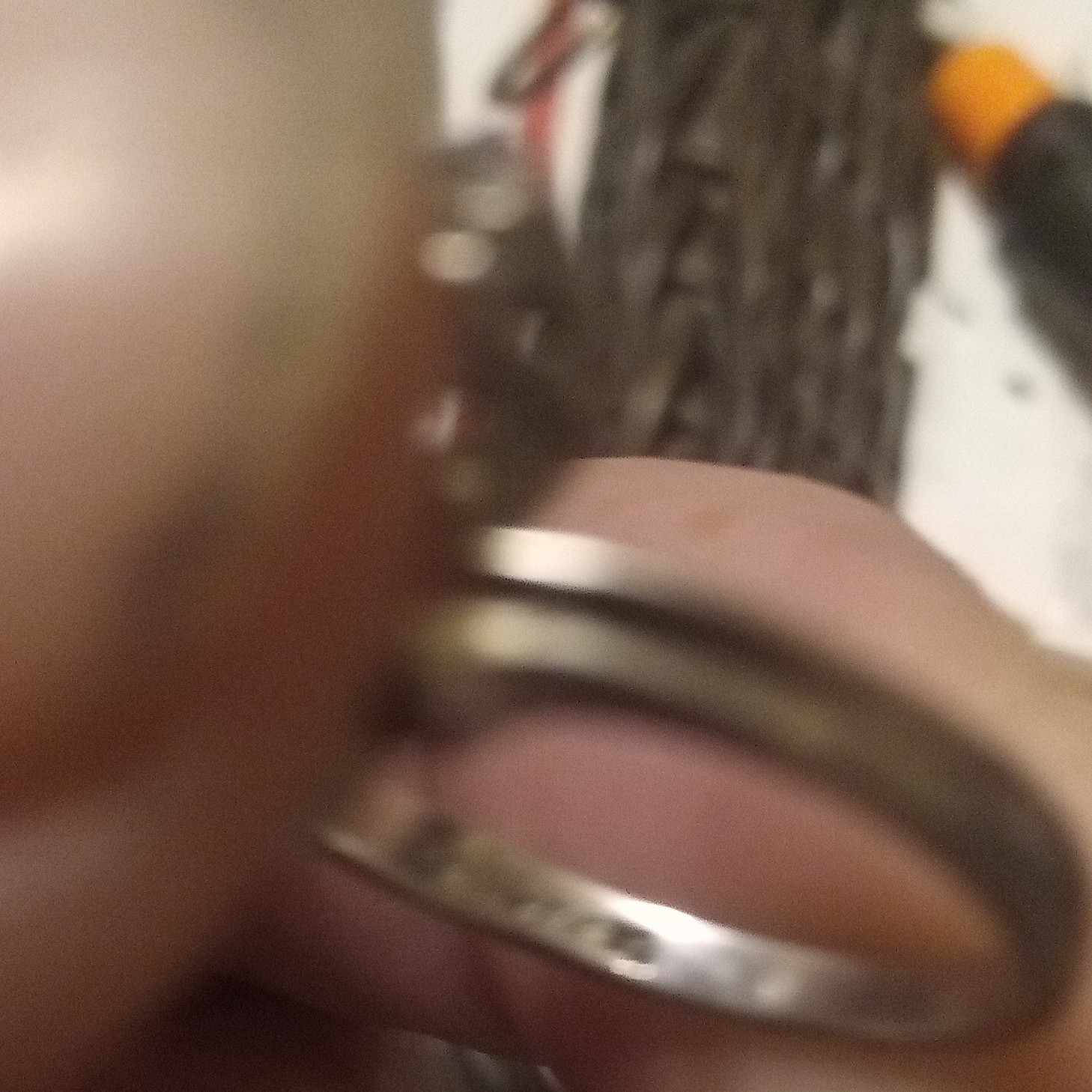 Silver Tone Bypass Cocktail Ring 2 Oval Red Stones Prong Set Size 3