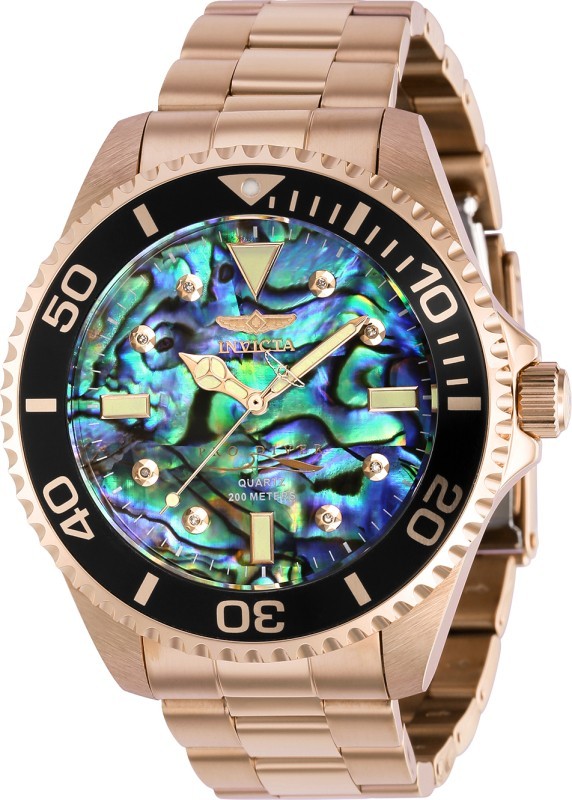 Invicta Pro Diver Men’s 47mm Rose Gold Flame Fusion Luminous Quartz Watch 39423